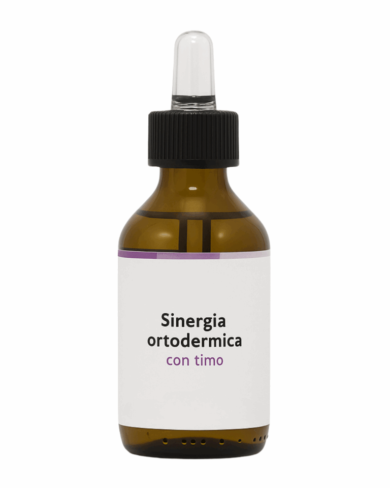 Sinergia ortodermica con timo, fluido lipofilo con oli essenziali per trattamenti drenanti e cosmetici professionali