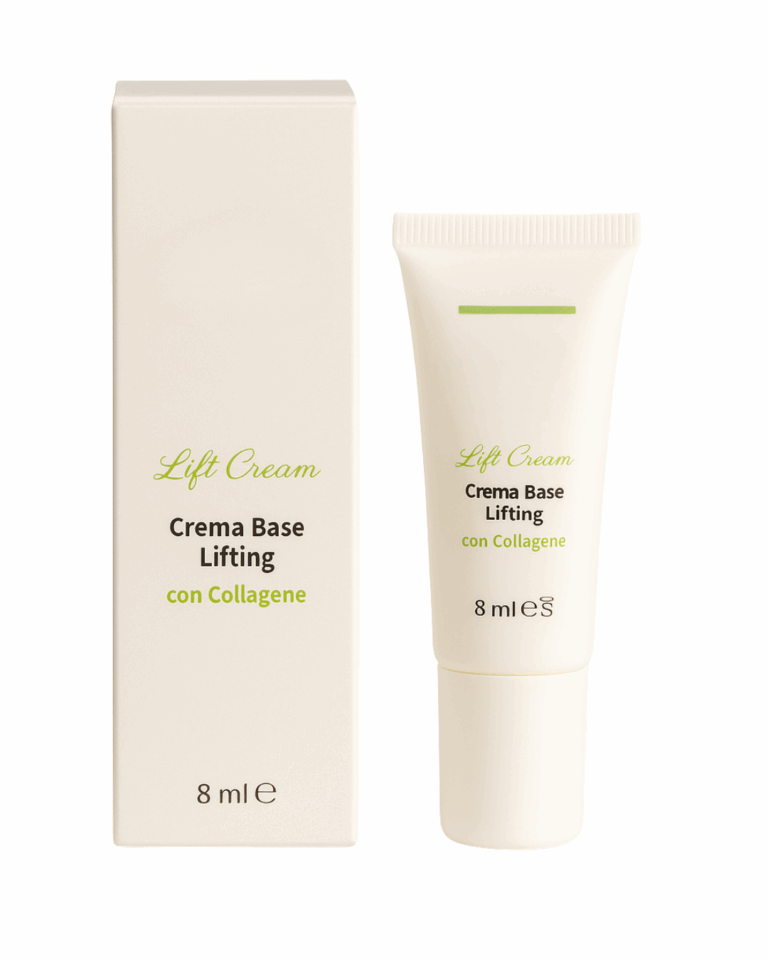 Crema base lifting con collagene, primer nutriente ed effetto tensore per make-up e trattamenti viso. Senza parabeni, testata GMP 